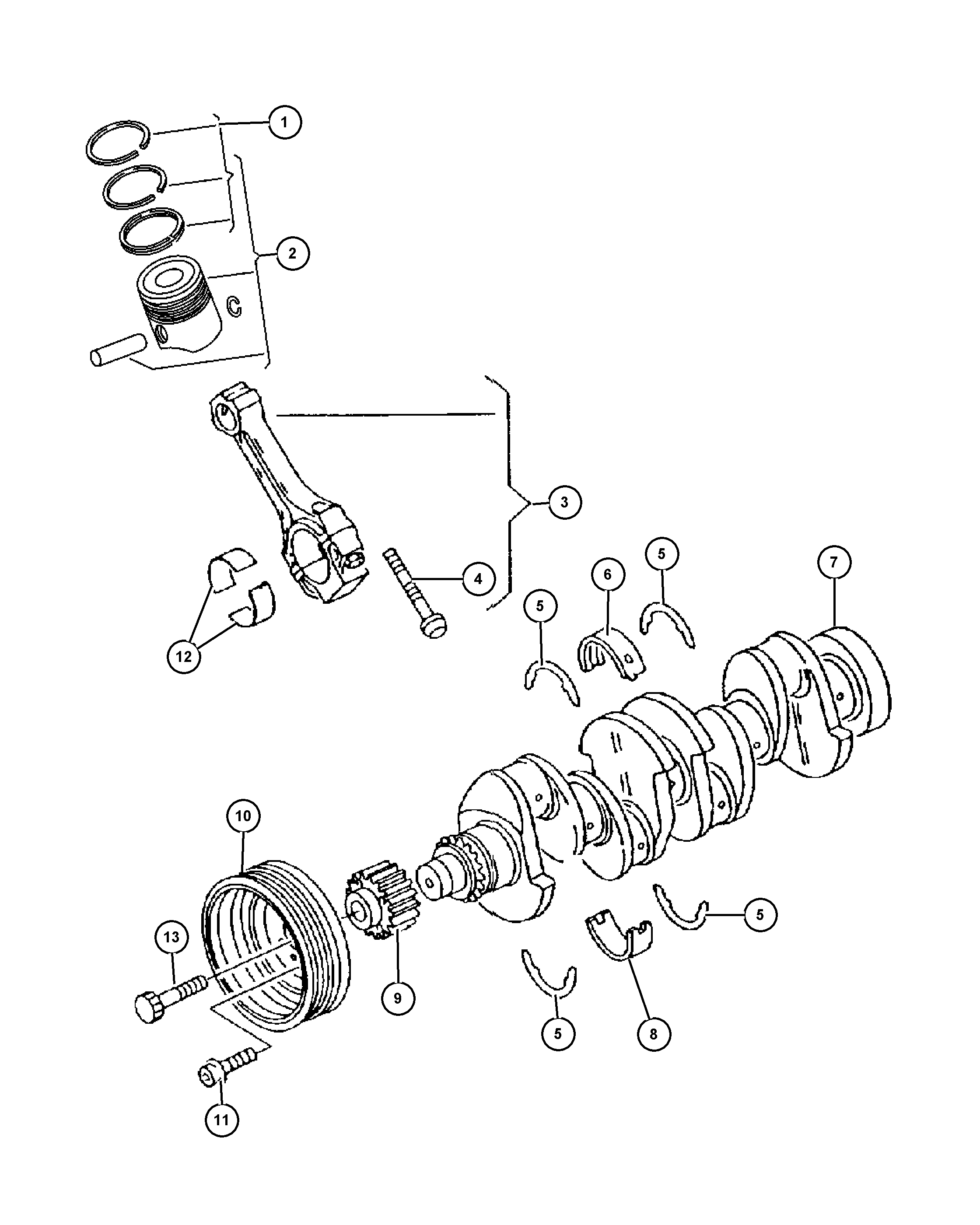 Dodge 68001 304AA - Шкив коленчатого вала unicars.by