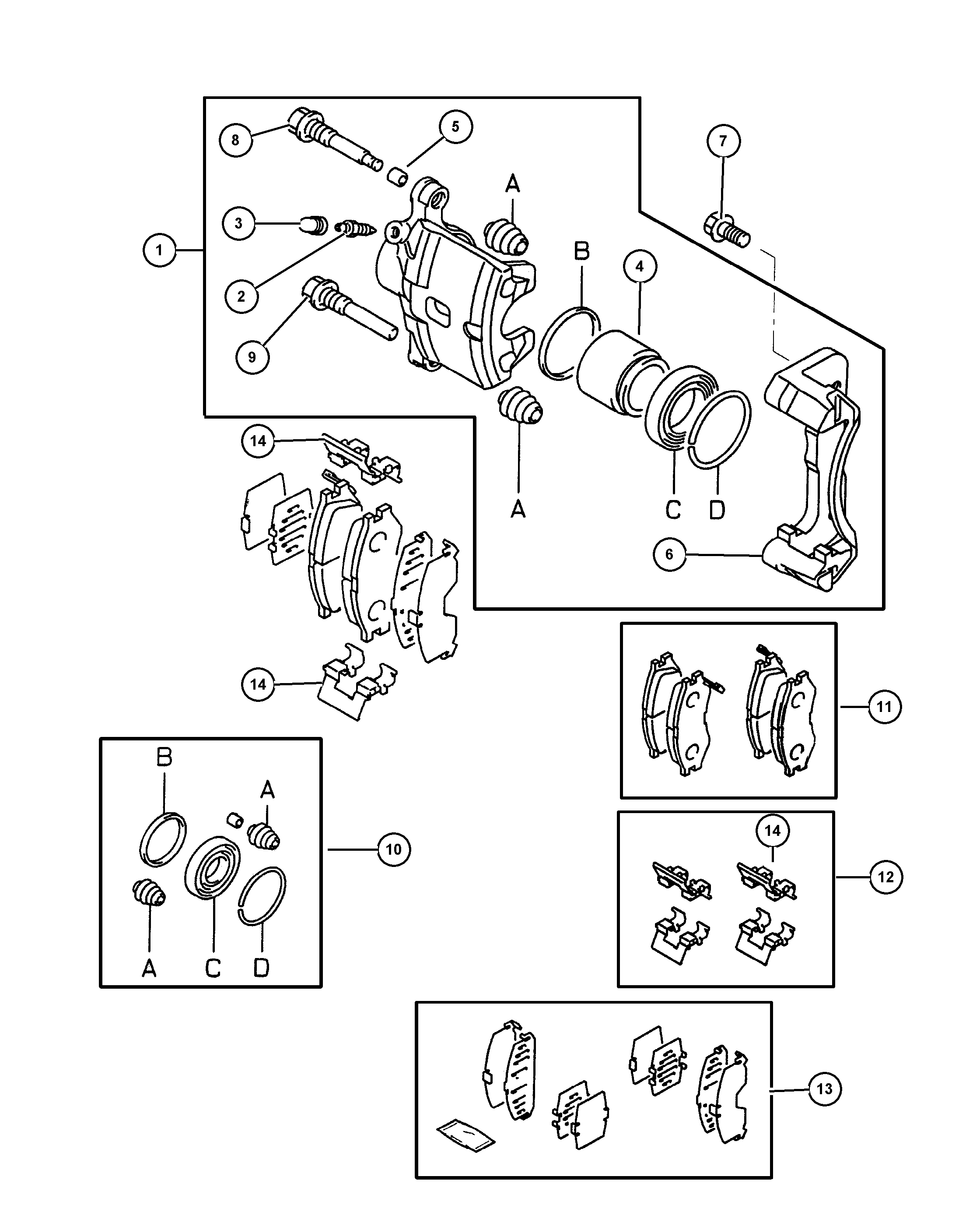 Dodge MR56 9588 - Тормозные колодки, дисковые, комплект unicars.by