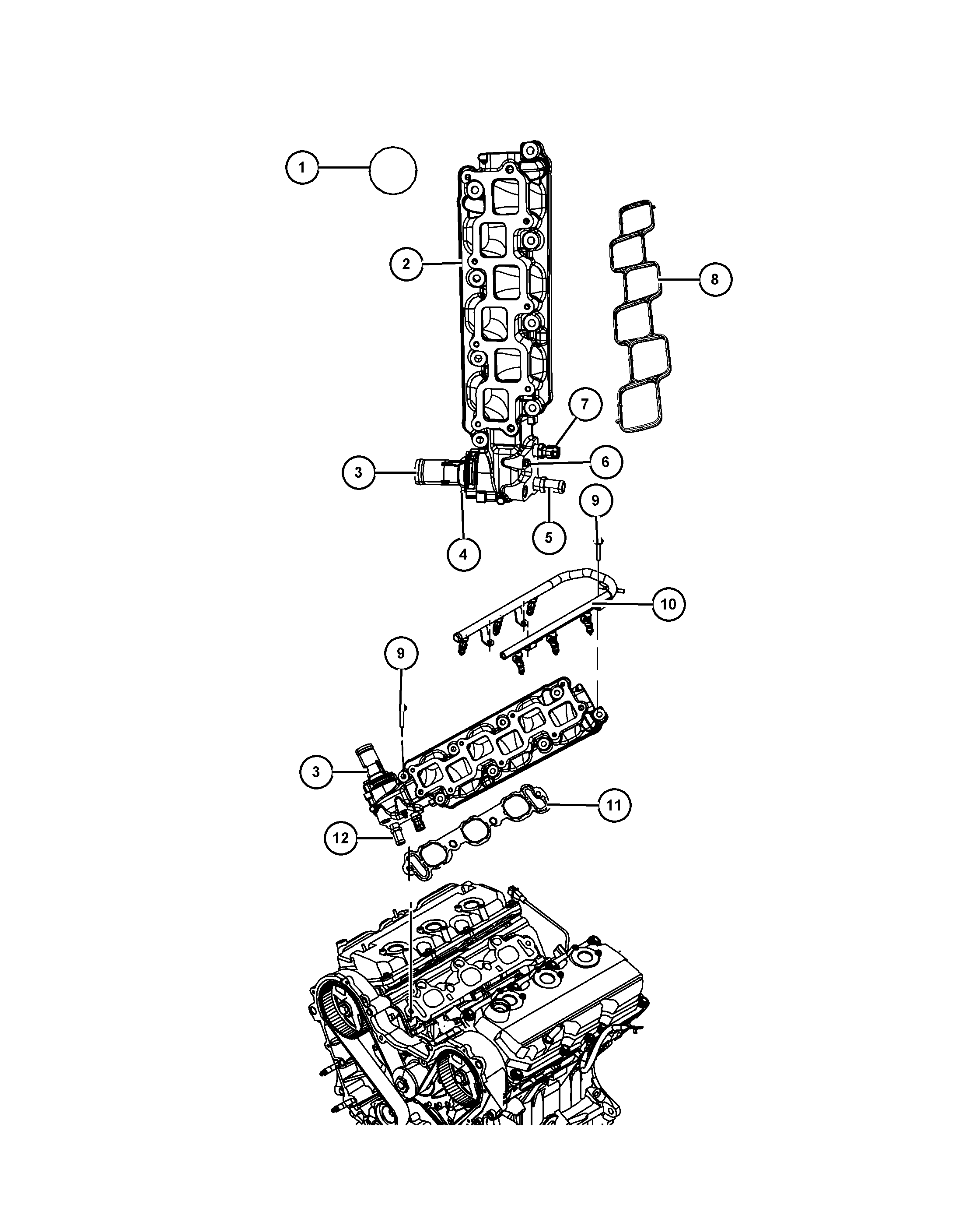 Chrysler 4892 307AA - Термостат охлаждающей жидкости / корпус unicars.by