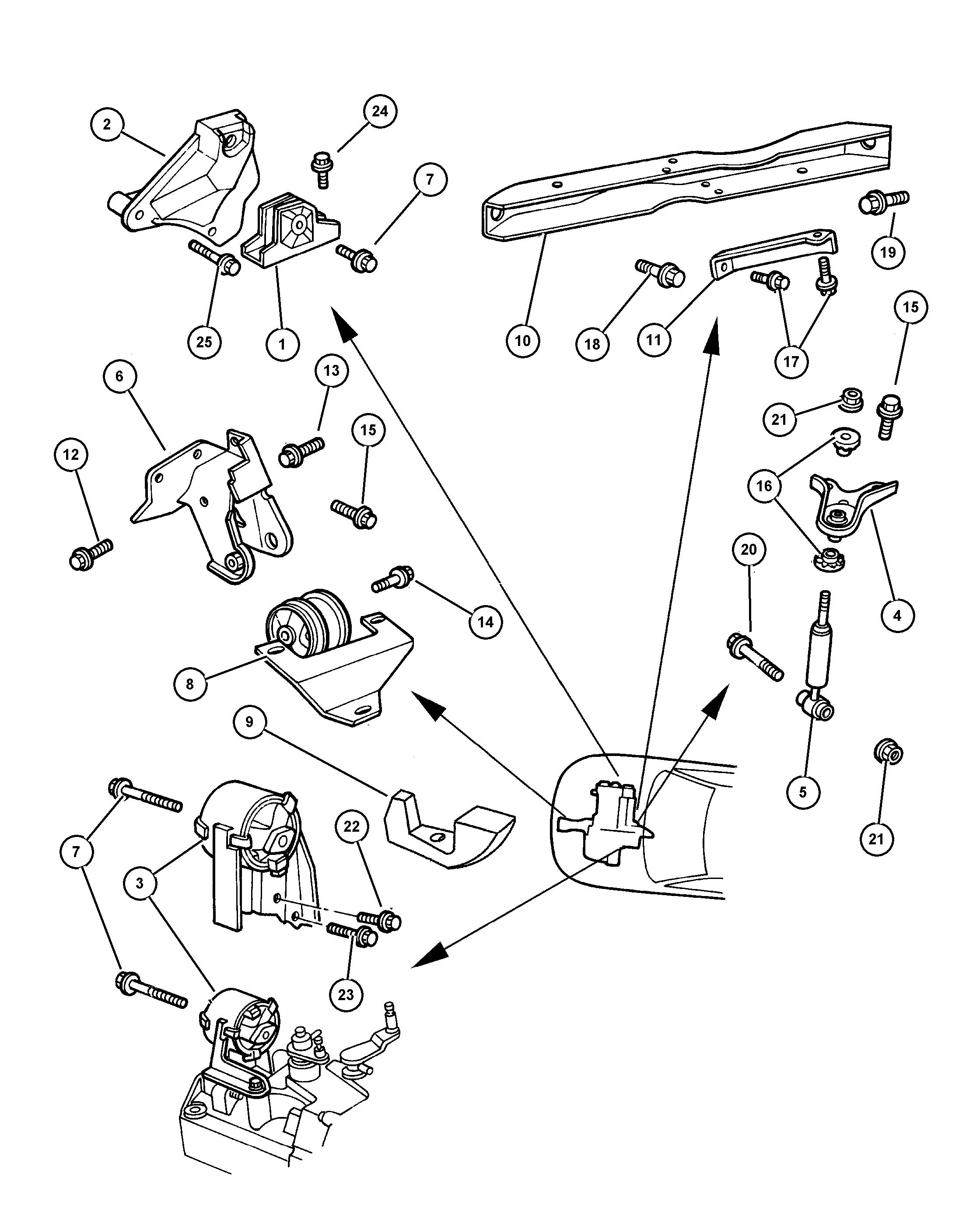 Chrysler 466 8182 - Подушка, опора, подвеска двигателя unicars.by