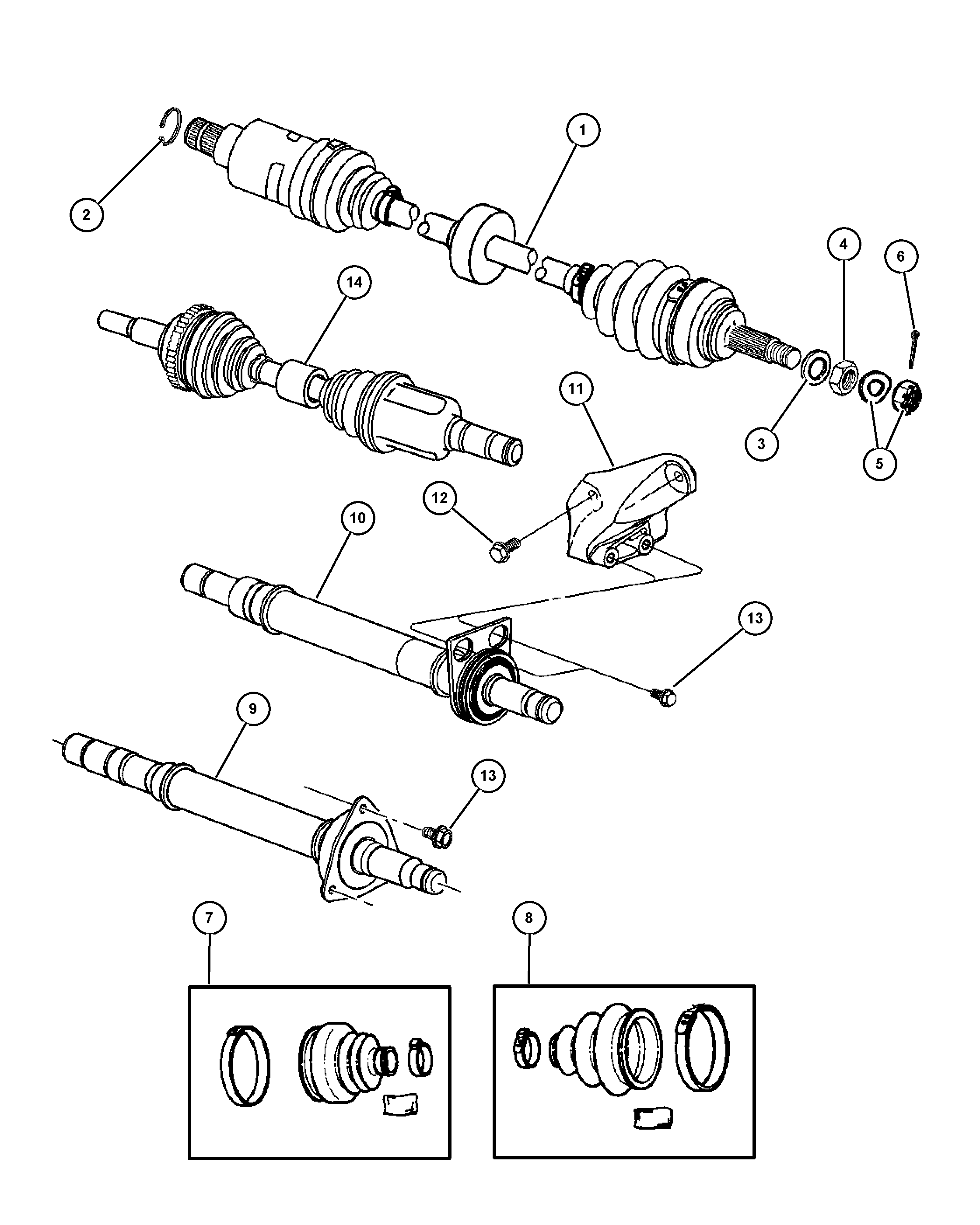 Dodge 5014 914AA - BOOT KIT HALF SHAFT OUTER unicars.by