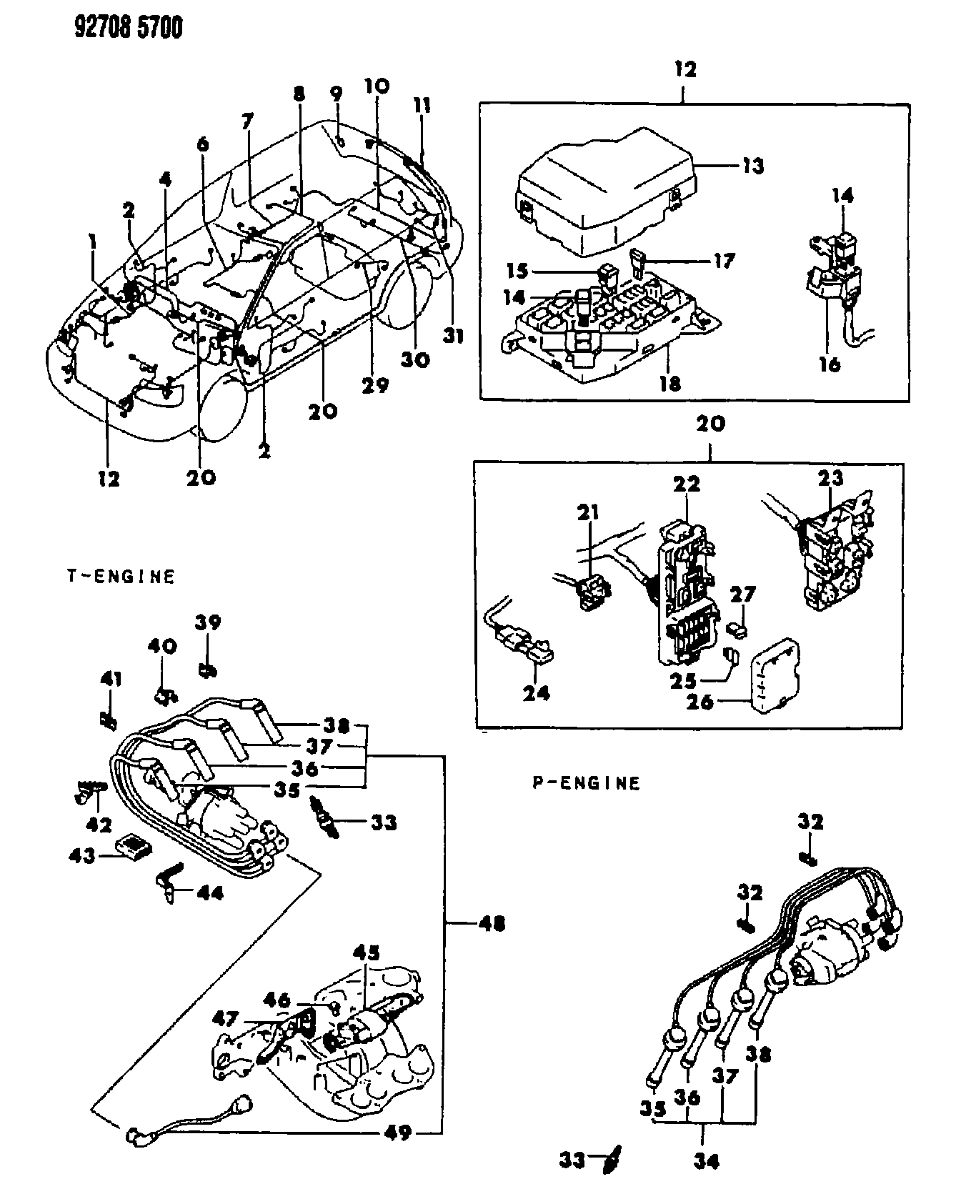 Mitsubishi MD97 0390 - Комплект проводов зажигания unicars.by