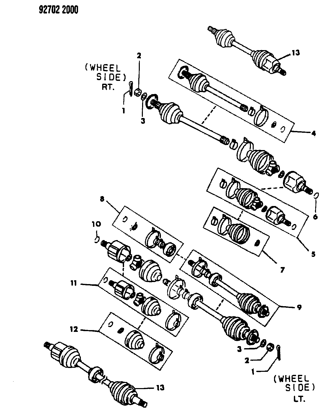 Mitsubishi MB52 6975 - Шарнирный комплект, ШРУС, приводной вал unicars.by