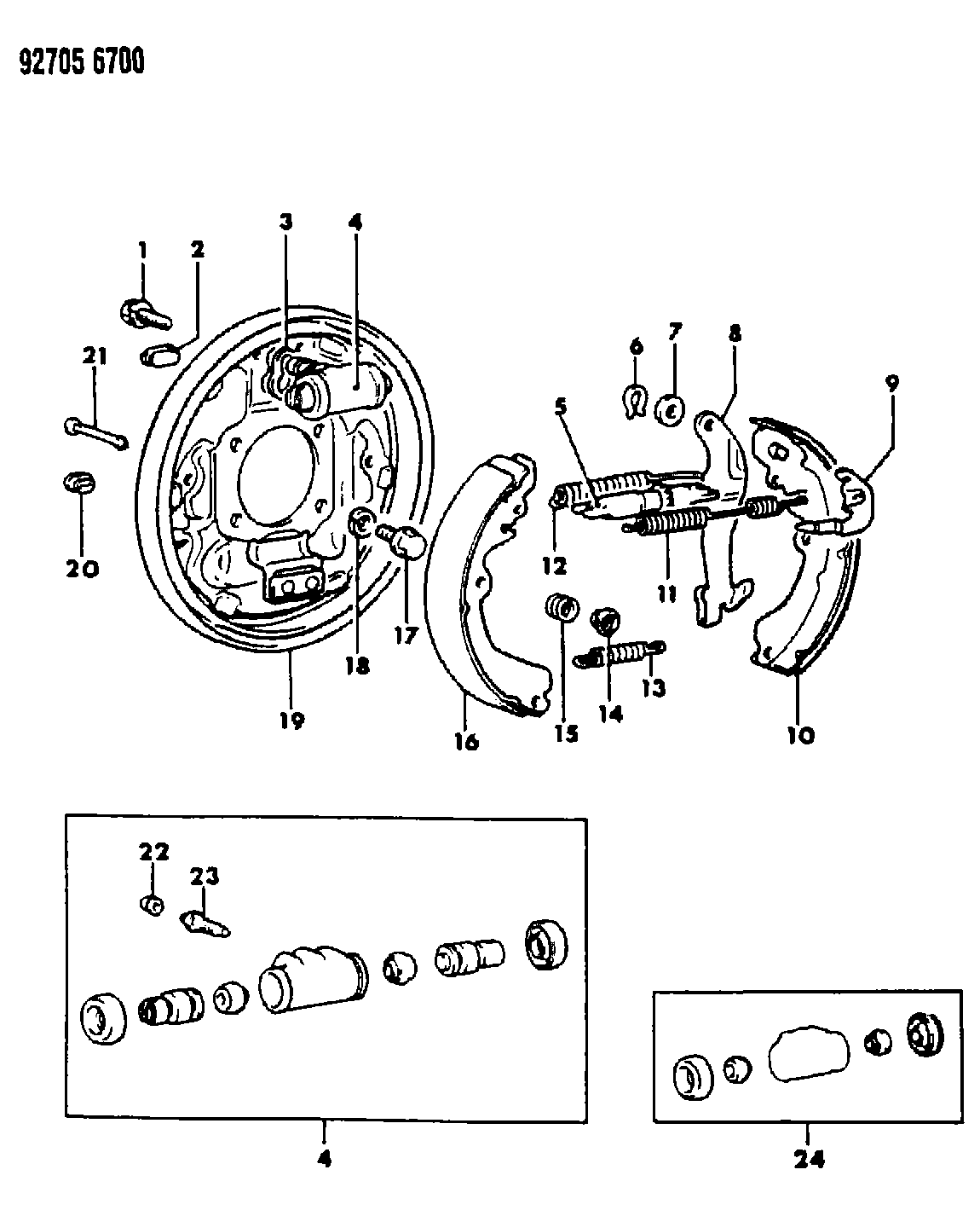 Chrysler MB85 8685 - Комплект тормозных колодок, барабанные unicars.by