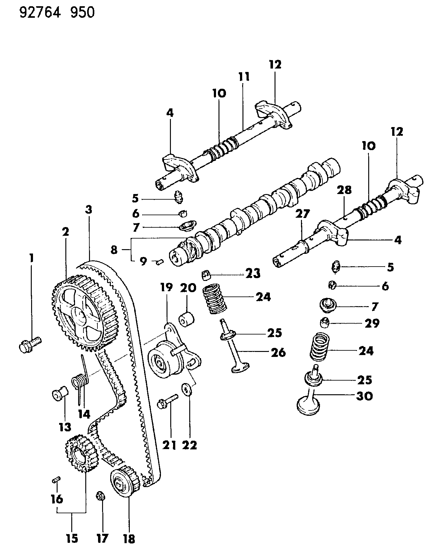 Hyundai MD01 1536 - Натяжной ролик, зубчатый ремень ГРМ unicars.by