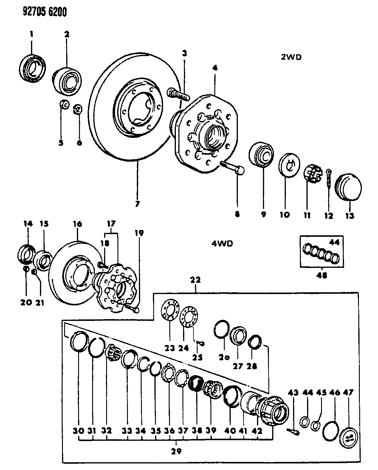 Mitsubishi MB09 2749 - Комплект подшипника ступицы колеса unicars.by