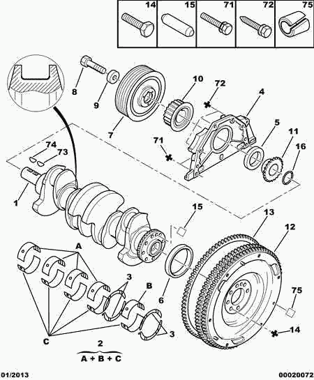 PEUGEOT (DF-PSA) 0515 V6 - Шкив коленчатого вала unicars.by