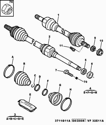 CITROËN 3287 92 - Пыльник, приводной вал unicars.by