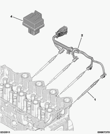 PEUGEOT 5960.F9 - Свеча накаливания unicars.by