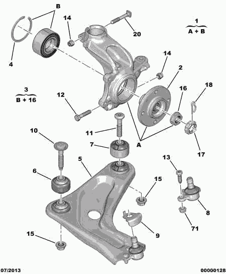 PEUGEOT 96 770 513 80 - Сайлентблок, рычаг подвески колеса unicars.by