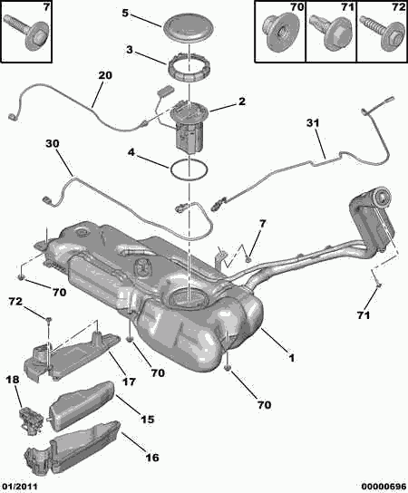 PEUGEOT 1537 C0 - Топливный фильтр unicars.by