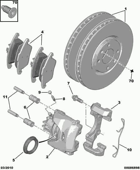 CITROËN/PEUGEOT 4400 T4 - Тормозной суппорт unicars.by