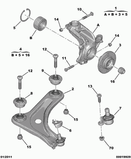 CITROËN/PEUGEOT 3520 T8 - Рычаг подвески колеса unicars.by