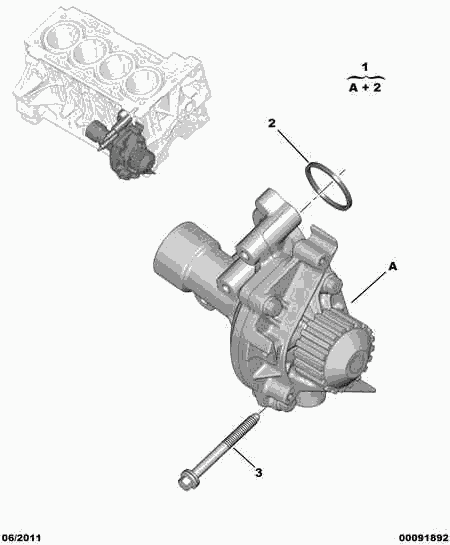 PEUGEOT 1201.L2 - Водяной насос unicars.by