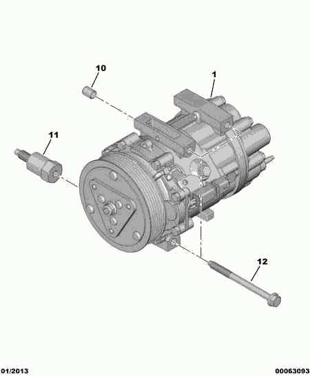 Lancia 6453 YX - AIR COND COMPRESSOR ST EXCH unicars.by