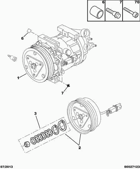 PEUGEOT (DF-PSA) 6453 VF - Компрессор кондиционера unicars.by