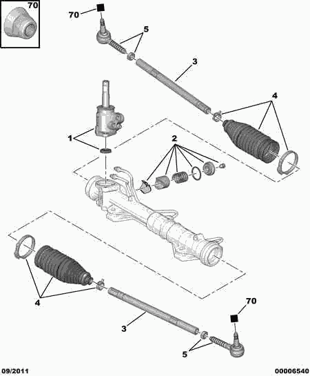 CITROËN/PEUGEOT 4066 73 - Пыльник, рулевое управление unicars.by