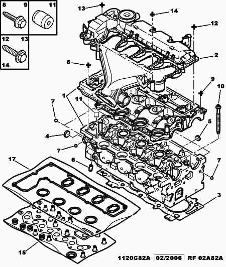 CITROËN/PEUGEOT 0348.S3 - Комплект прокладок, головка цилиндра unicars.by