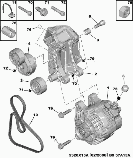 PEUGEOT 5750.RH - Поликлиновой ремень unicars.by