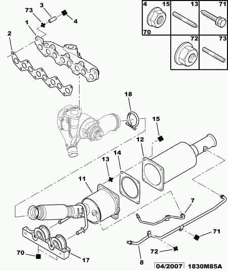 CITROËN/PEUGEOT 1731 FR - Сажевый / частичный фильтр, система выхлопа ОГ unicars.by