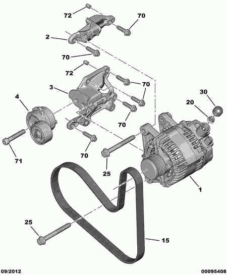 CITROËN (DF-PSA) 96 758 746 80 - Ролик, поликлиновый ремень unicars.by