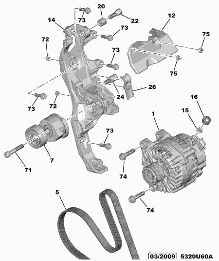 CITROËN/PEUGEOT 5705 KR - Генератор unicars.by