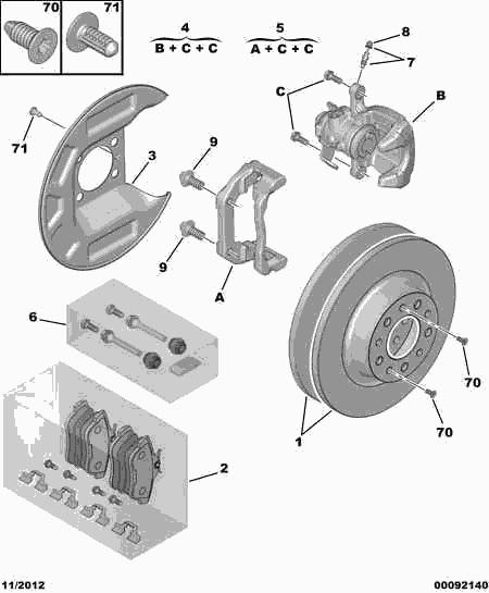 PEUGEOT 4249 23 - Тормозной диск unicars.by