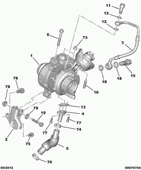 PEUGEOT (DF-PSA) 0375 P4 - Установочный комплект, турбокомпрессор unicars.by