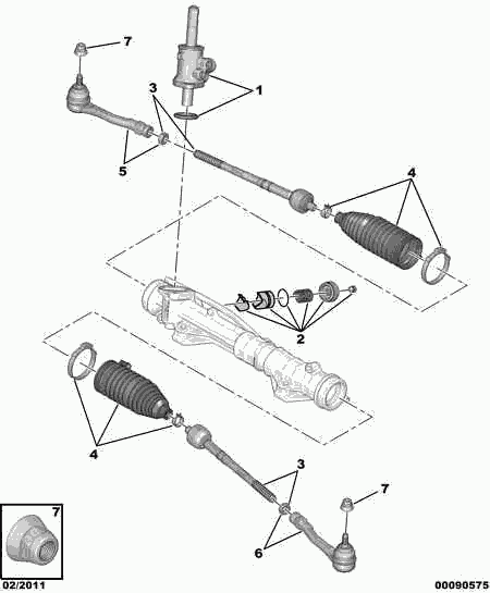 PEUGEOT 3812.F4 - Осевой шарнир, рулевая тяга unicars.by