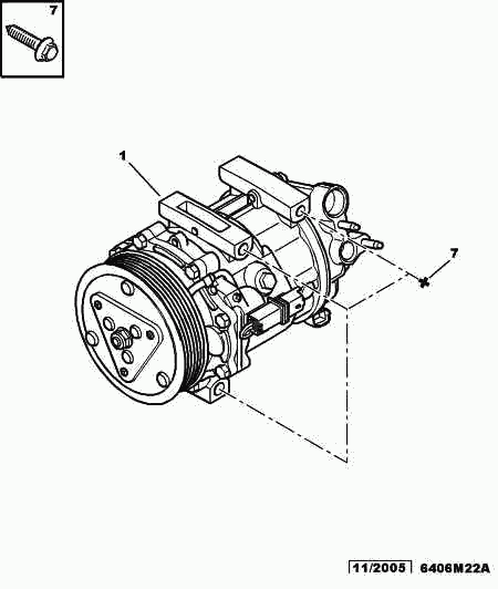 PEUGEOT (DF-PSA) 6453 WW - Компрессор кондиционера unicars.by