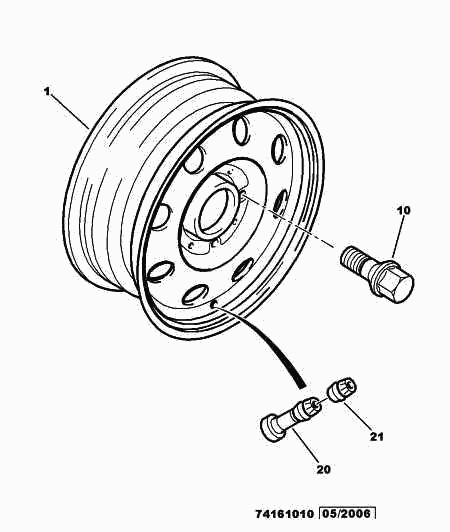 VANLEO 5405 57 - WHEEL MOUNTING SCREW unicars.by