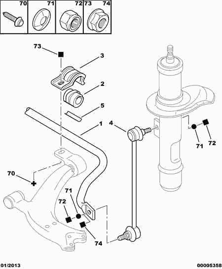 BMW 5087 61 - ANTI-ROLL BAR LINK unicars.by