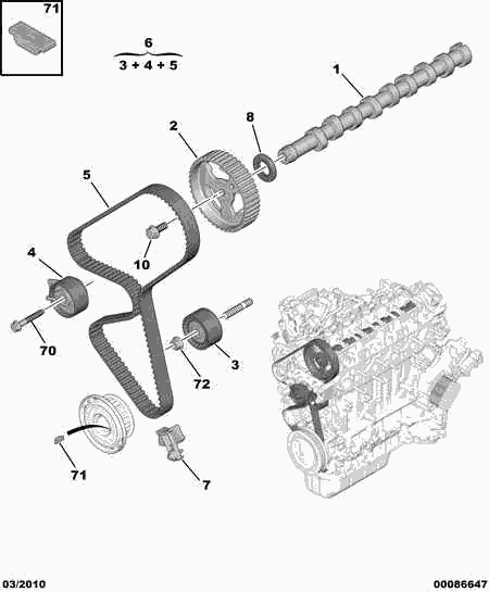 PEUGEOT 16 087 474 80 - Комплект зубчатого ремня ГРМ unicars.by