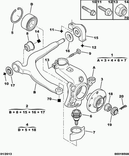 PEUGEOT 3523.95 - Сайлентблок, рычаг подвески колеса unicars.by