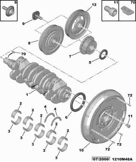 CITROËN/PEUGEOT 0127 49 - Уплотняющее кольцо, коленчатый вал unicars.by