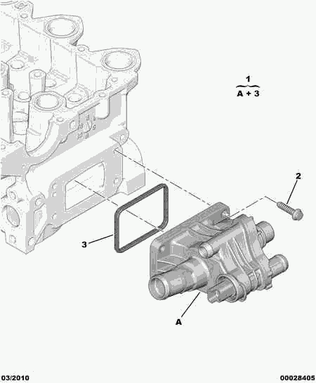 CITROËN 1336 X2 - Термостат охлаждающей жидкости / корпус unicars.by