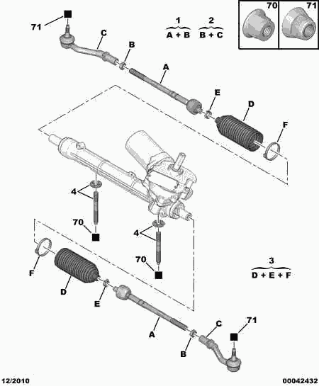 CITROËN/PEUGEOT 4066.69 - Комплект пыльника, рулевое управление unicars.by