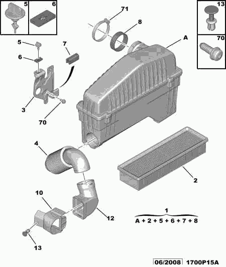 VW 1444.EC - Воздушный фильтр, двигатель unicars.by