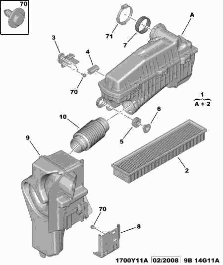 RENAULT 1444 FE - AIR FILTER unicars.by