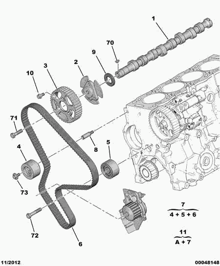 CITROËN 0831.83 - Комплект зубчатого ремня ГРМ unicars.by