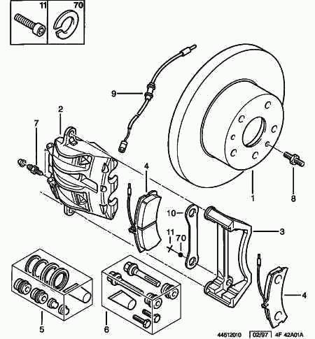 FIAT 4251.17 - Тормозные колодки, дисковые, комплект unicars.by