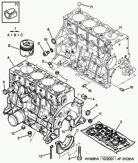 FIAT 0197.X4 - Комплект прокладок, блок-картер двигателя unicars.by