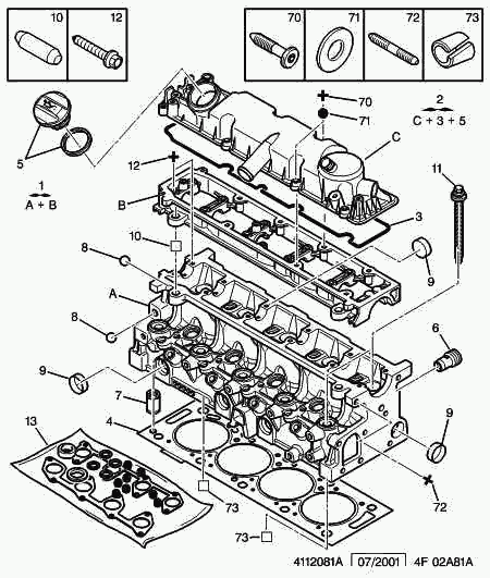 Suzuki 0197 X3 - Комплект прокладок, головка цилиндра unicars.by