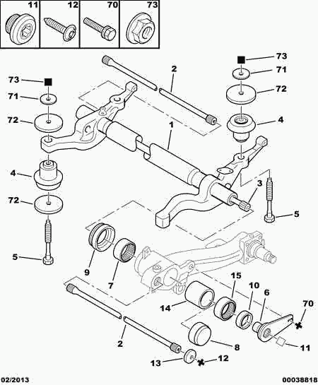 PEUGEOT (DF-PSA) 5131 63 - Сайлентблок балки моста unicars.by