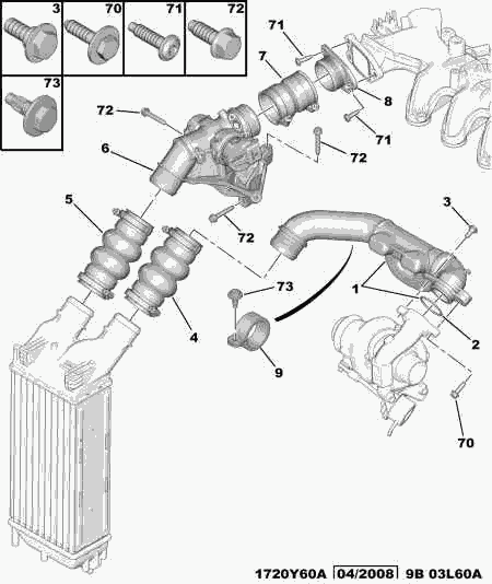 CITROËN/PEUGEOT 0345 F3 - Корпус дроссельной заслонки unicars.by