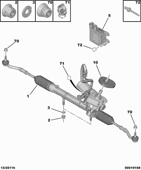 PEUGEOT 4000 TP - Рулевой механизм, рейка unicars.by