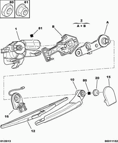 PEUGEOT 6429 EV - Щетка стеклоочистителя unicars.by