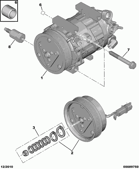 PEUGEOT 6453.RE - Компрессор кондиционера unicars.by