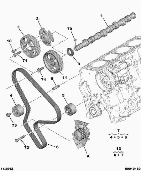 PEUGEOT (DF-PSA) 0831 V3 - Водяной насос + комплект зубчатого ремня ГРМ unicars.by