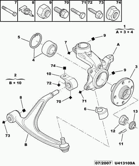 CITROËN/PEUGEOT 3520 V3 - Рычаг подвески колеса unicars.by